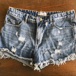 Free People Denim Distress Shorts 29